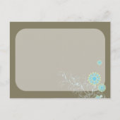 Carte Postale Faire-part Fleur De Neige Bleue Tourne Mariage Enregistrer La (Dos)