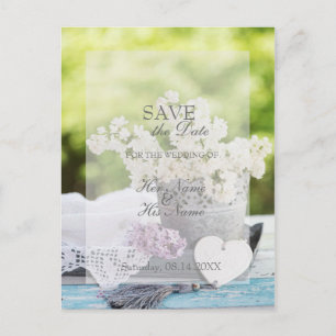 Carte Postale Faire-part Fleur de printemps romantique Floral Lilac SAUVER 