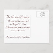 Carte Postale Faire-part Fleur de soleil verticale Mariage d'été Enregistre (Dos)