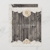 Carte Postale Faire-part Fleur et perles blanches romantiques SAUVER LA DAT (Devant / Derrière)