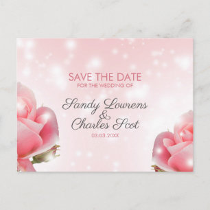 Carte Postale Faire-part Fleur rose