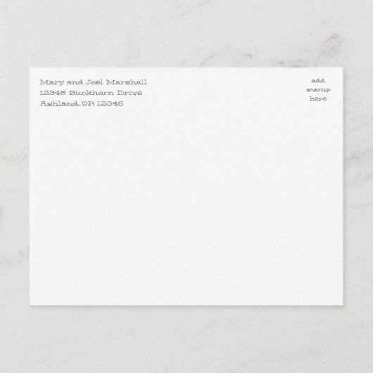 Carte Postale Faire-part Fleur sauvage Antlers et Flèche Enregistrer la dat (Dos)