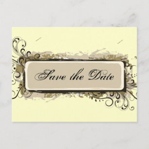 Carte Postale Faire-part Fleurs Abstraites pour votre mariage