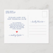 Carte Postale Faire-part Fleurs arc-en-ciel Mariage reporté (Dos)