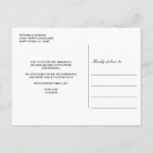 Carte Postale Faire-part Fleurs Blanches MARIAGE CHANGEMENT DE DATE REPORT (Dos)