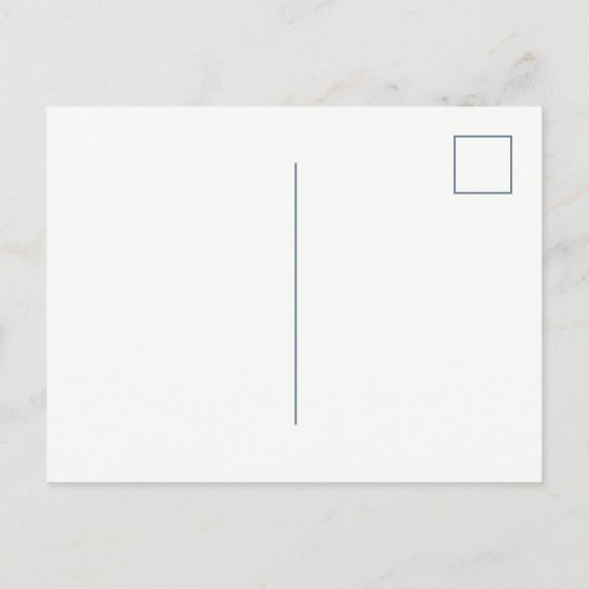 Carte Postale Faire-part Fleurs Bleues Aquarelle | Annonce de déménagement (Dos)