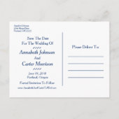 Carte Postale Faire-part Fleurs Botaniques "Enregistrer La Date" (Dos)