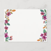 Carte Postale Faire-part Fleurs d'aquarelle & Mariage de typographie modern (Dos)