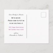 Carte Postale Faire-part  Fleurs d'aquarelle mignonnes Nous avons déplacé u (Dos)