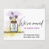 Carte Postale Faire-part  Fleurs d'aquarelle mignonnes Nous avons déplacé u (Devant)