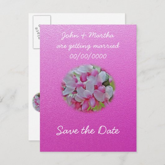 Carte Postale Faire-part Fleurs d'Arbre de Judée Articles (Devant / Derrière)