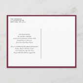 Carte Postale Faire-part Fleurs d'automne à l'aquarelle Photo remise de dip (Dos)