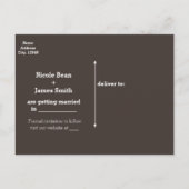 Carte Postale Faire-part Fleurs de Baby's Breath & Bois Rustique Foncé Save (Dos)