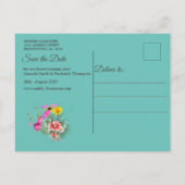 Carte Postale Faire-part Fleurs de champ de prairie rétro (Dos)