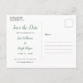 Carte Postale Faire-part Fleurs de Citron Élégant Script Enregistrer la Dat (Dos)