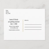 Carte Postale Faire-part Fleurs de Glam Rustique & Bois de Cerf Boho Enregi (Dos)