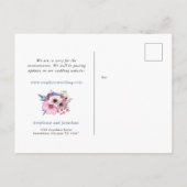 Carte Postale Faire-part Fleurs de mariage retardées par COVID contagieux d (Dos)