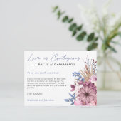 Carte Postale Faire-part Fleurs de mariage retardées par COVID contagieux d (Debout devant)