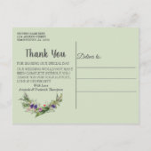 Carte Postale Faire-part Fleurs de printemps de la Saint-Jean Merci (Dos)