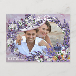 Carte Postale Faire-part Fleurs de tubéreuse et de lavande