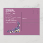 Carte Postale Faire-part Fleurs de Tuberose et de Lavande (Dos)