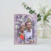 Carte Postale Faire-part Fleurs de Tuberose et de Lavande (Debout devant)