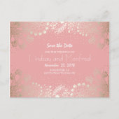 Carte Postale Faire-part Fleurs dorées - Wonderland Garden Enregistrer la d (Devant)