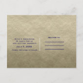 Carte Postale Faire-part Fleurs en pot Mason Rustique Gris Or Économisez la (Dos)