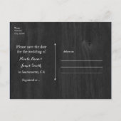 Carte Postale Faire-part Fleurs et fer à cheval rustiques Mariage Enregistr (Dos)