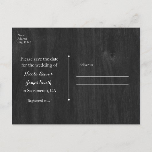 Carte Postale Faire-part Fleurs et fer à cheval rustiques Mariage Enregistr (Dos)