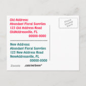 Carte Postale Faire-part Fleurs extrêmes - Fond blanc (Dos)