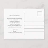 Carte Postale Faire-part Fleurs florales blanches roses Script Moving (Dos)