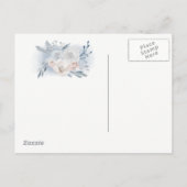 Carte Postale Faire-part fleurs pâles | enregistrer la date (Dos)