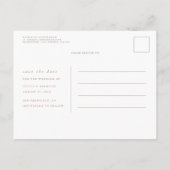 Carte Postale Faire-part Fleurs Pastel doux Pampas Grass Enregistrer la dat (Dos)