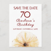 Carte Postale Faire-part Fleurs pour 70e anniversaire – Élégant design à fl (Devant)