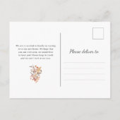 Carte Postale Faire-part Fleurs sauvages bohèmes d'automne | Annonce de dém (Dos)