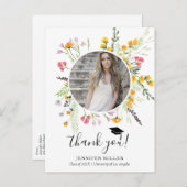 Carte Postale Faire-part Fleurs sauvages floraison Remerciement diplôme Pho (Devant / Derrière)