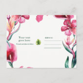 Carte Postale Faire-part Fleurs tropicales hawaïennes Mariage Enregistrer l (Dos)