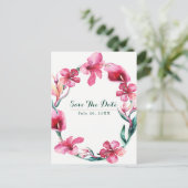 Carte Postale Faire-part Fleurs tropicales hawaïennes Mariage Enregistrer l (Debout devant)