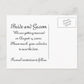 Carte Postale Faire-part Fleurs violettes Lilac Mariage Enregistrer la date (Dos)