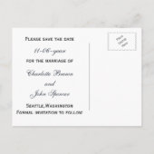 Carte Postale Faire-part Flocons de neige bleu argenté Hiver enregistrer la (Dos)