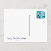 Carte Postale Faire-part Floral bleu (Dos)