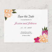 Carte Postale Faire-part Floral Enregistrer la date PostCard (Devant)