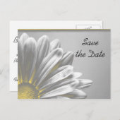 Carte Postale Faire-part Floral Jaune Faits saillants Mariage Enregistrer l (Devant / Derrière)