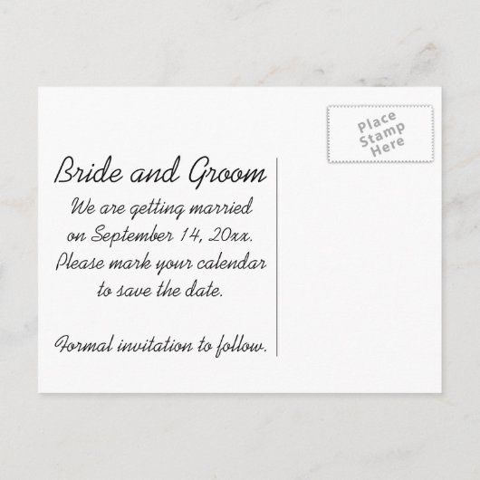 Carte Postale Faire-part Floral Jaune Faits saillants Mariage Enregistrer l (Dos)