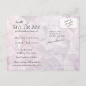 Carte Postale Faire-part Floral rose violet Hydrangea enregistrer la date (Dos)
