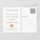 Carte Postale Faire-part Floral rustique Enregistrer la date (Dos)