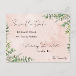 Carte Postale Faire-part Floral Save The Date Card