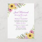 Carte Postale Faire-part Floral Wedding Sunflower Daisy Rehearsal Dinner (Devant)
