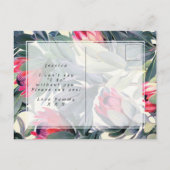 Carte Postale Faire-part florale tropicale serez-vous ma servante d'honneur (Dos)